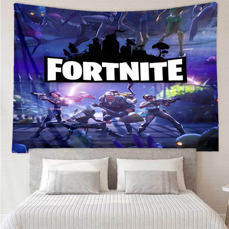 F-Fortnite game Tapestry for Bedroom Aesthetic Classroom Tapestries Wall Hanging for Living Room Dorm Office,Ideal Creative Gift