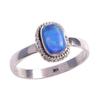 Natural Ethiopian Opal Gemstone 925 Solid Sterling Silver Jewelry Ring S.10 R5u85