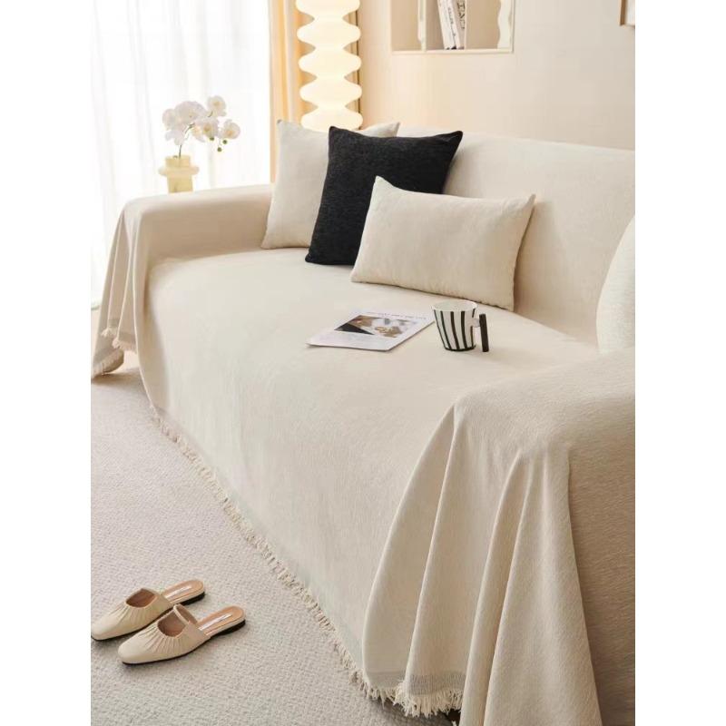 Black Sofa Cover Cloth for All Seasons, Simple Autumn and Winter Waterproof Sofa Cover, All-inclusive Universal Sofa Towel