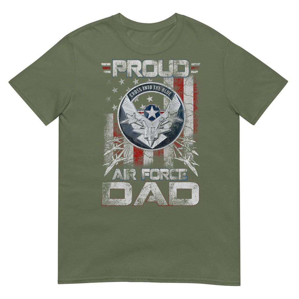 Unisexs Proud Air Force Dad Shirt Military Family Fathers Day TShirt