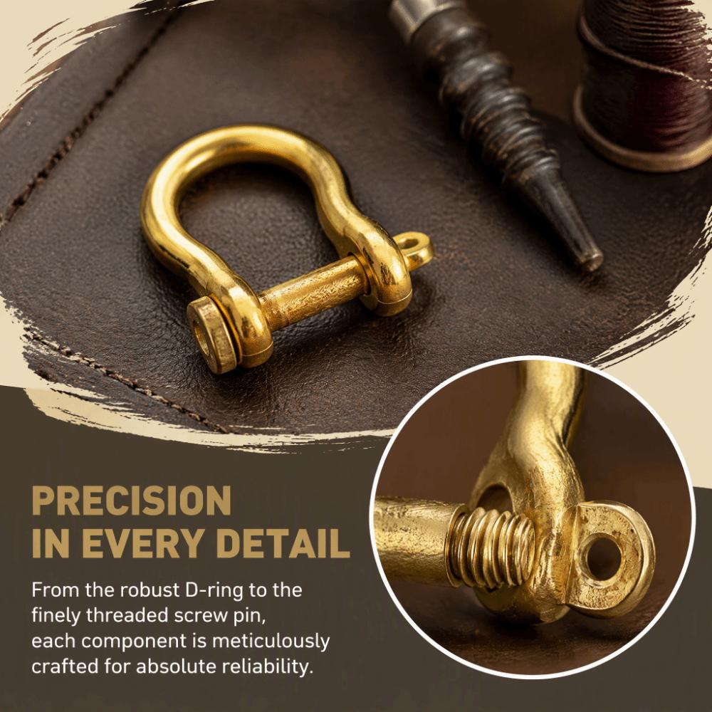 2pcs 10mm Diameter Anchor Shackle Removable Joint U-Type Hook Small Brass Key Ring  Bracelet Making