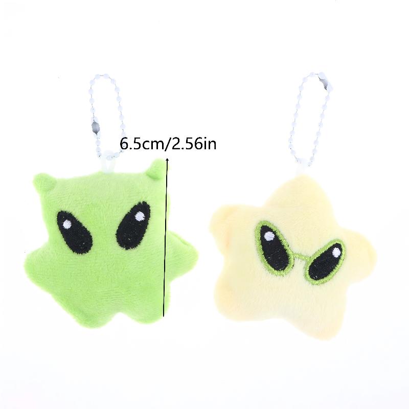 5 szt. Kreskówkowy pluszowy breloczek z kosmitą, uroczy, kreatywny, wypchana lalka, breloczek do kluczy, zawieszka do torby, dekoracja do zawieszenia na plecaku, uchwyt na klucze dla pary