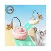 Neues Smart Teaser Katzen Spielzeug Elektrischer UFO Katzen Teaser Stock mit Glocke Training Haustier Spielzeug Austauschbare Feder Interaktives Katzen Zubehör