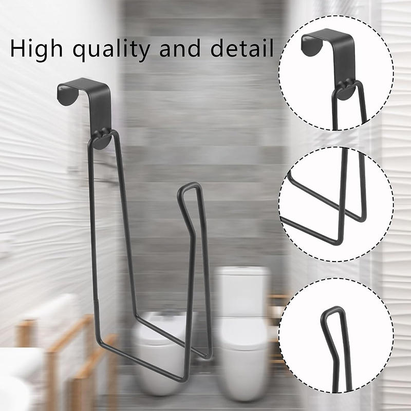 1/2pcsToilet Paper Holder - Easy Install Wall Mount Bathroom Tissue Roll Hanger with Painted Finish Space Saving No-Drill Design