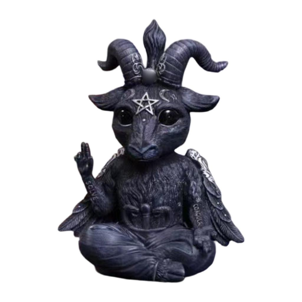 Statue Sculpture Ornament, Statue Decoration Ornament, Home Belief Deity Black Satan Ornament