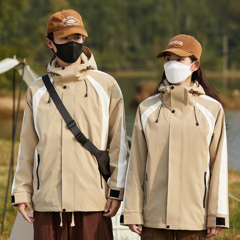 

Унисекс Ветрозащитная и Водонепроницаемая Отстегивающаяся Куртка 3-в-1 с Флисовой Подкладкой для Весеннего, Осеннего и Зимнего Альпинизма S