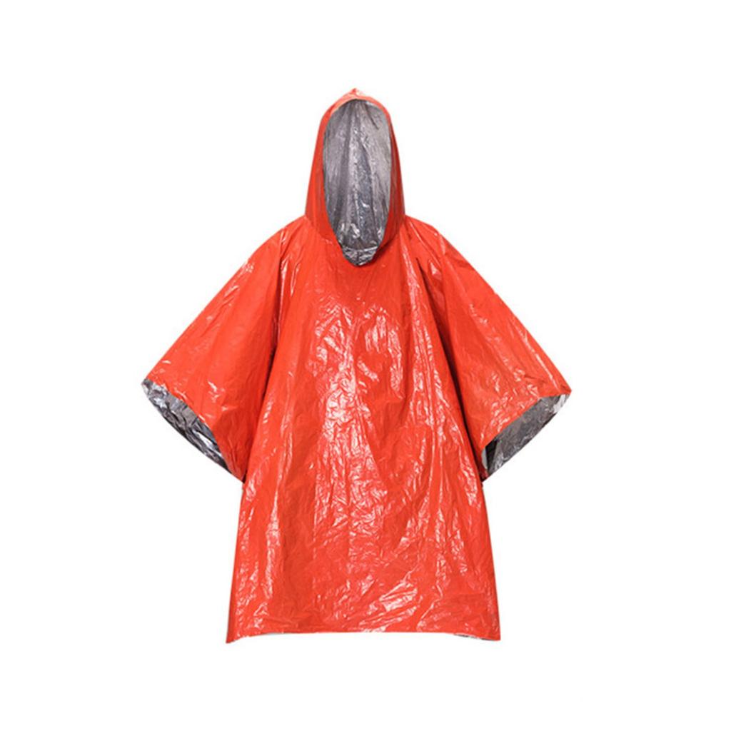 Portable Aluminum Foil Outdoor Camping Emergency Insulation Blanket Raincoat, Anti-hypothermia And Cold-proof Life-saving Blanket