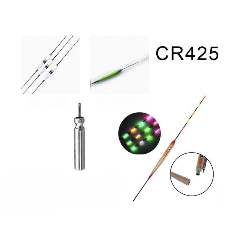 5 st/set CR425 elektroniskt flytande lysande flytande batteri, flytande nattfiske vatten skugglöst flytande fisk flytande batteri stort