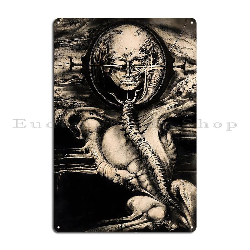 Hr Giger Li Painting Metal Plaque Party Printing Club Custom Create Tin Sign Poster