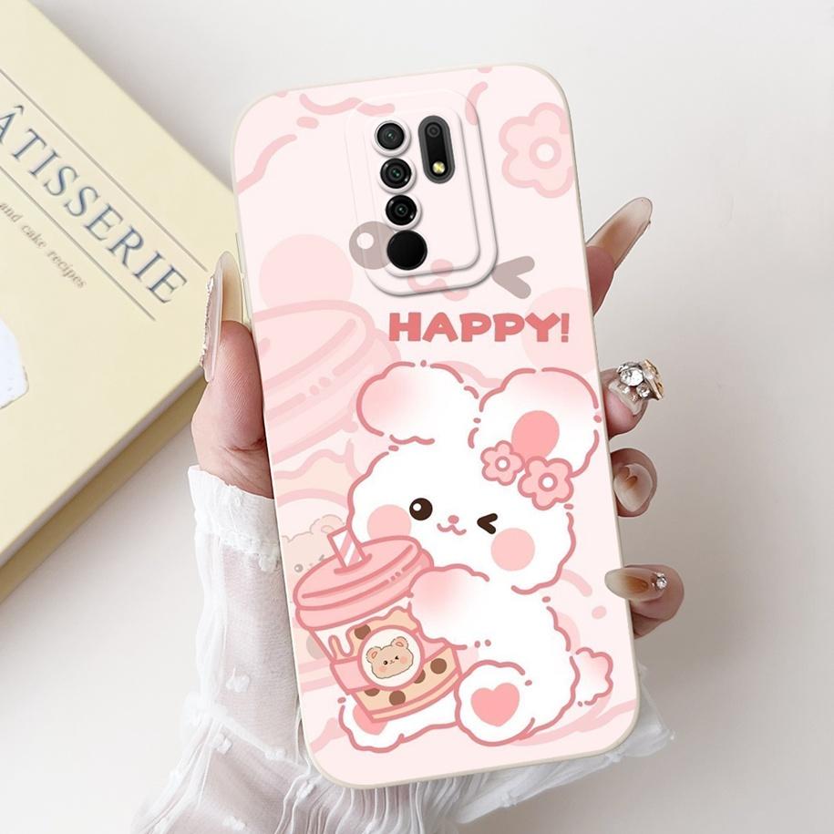 For Xiaomi Redmi 9 Case Lovely Panda Rabbit Cartoon Soft Liquid Silicone Shockproof Cover For Xiaomi Redmi 9 Prime Redmi9 Fundas