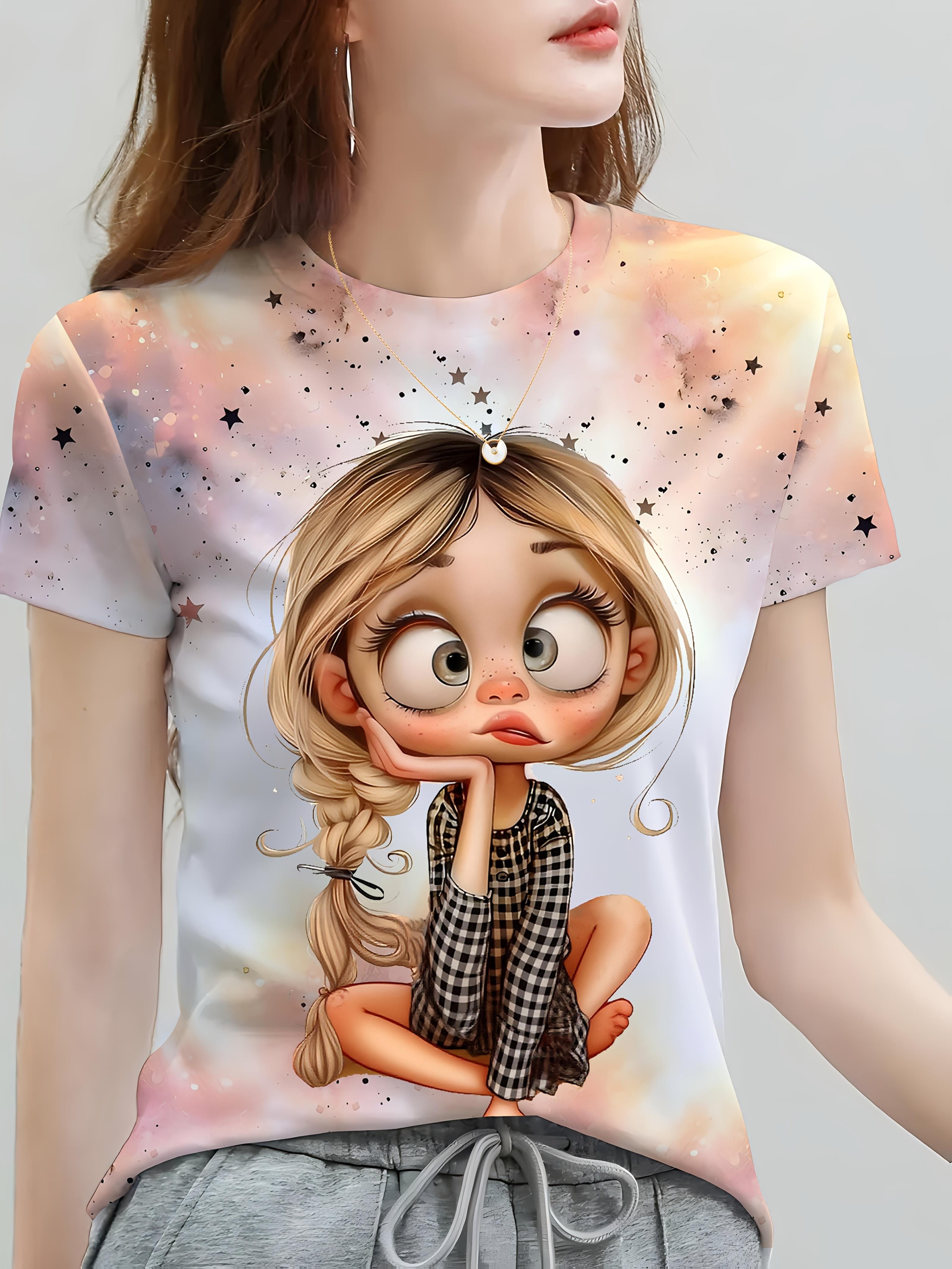 

3D Technology Printing. the Troubles of Cute Braided. Fashionable Women s Clothing. Round-neck Short-sleeved Casual Tops. Comfortable and Fashionable XS дубильная кора