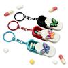 Portable Pill Case With Keychain Mini Pill Organizer Daily/Travel/Office Medicine Box Multifunctional Small Item Storage Box