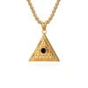 Antico Egitto Triangolo Piramide Occhio di Horus Acciaio al Titanio Collana Nicchia Personalità Usura Letteraria Protezione del Corpo Ciondolo