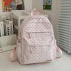 Student Schoolbag Polo Dot Women's Large Capacity Backpack Lightweight Class Backpack