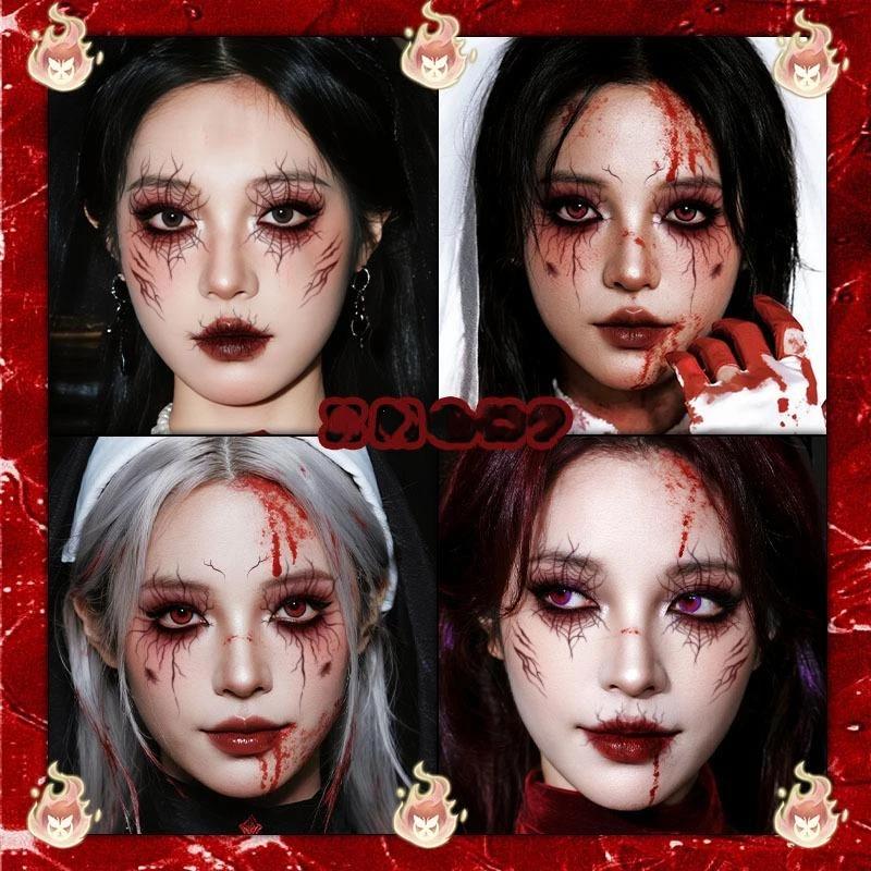 1/4/6 Sztuk Tatuaż Tymczasowy Wzór Żył Na Imprezę Halloweenową Body Art Wodoodporne Naklejki Tatuaż Naczyniowy Dla Kobiet Mężczyzn Brwi Twarz