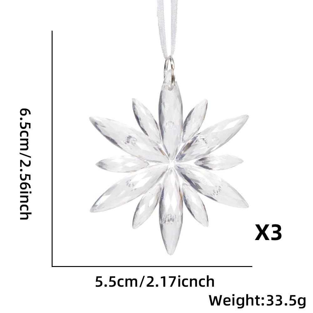 Elegant Snowflake Transparent Ornaments For Stunning Christmas Tree Decoration