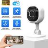 Compact Indoor Plug-in Smart Security Camera, 1080p HD Video, Night Vision, Motion Detection, Two-way Audio, Easy Set Up, Works with Alexa