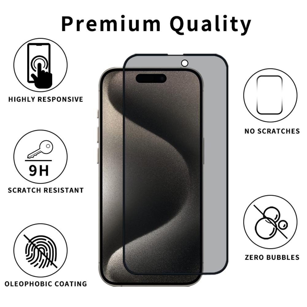 

10Pcs/Pack For iPhone 12 Screen Protector 28-Degree Anti Peep 2.5D Silk Printing Film Type A