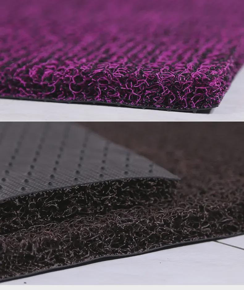 Thickened Wire Loop Car Floor Mats - Easy-Clean, Cuttable PVC Roll with Nonslip Bottom