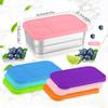 stainless steel fresh-keeping box with sealed lid thickened lunch box camping food packaging and storage box
