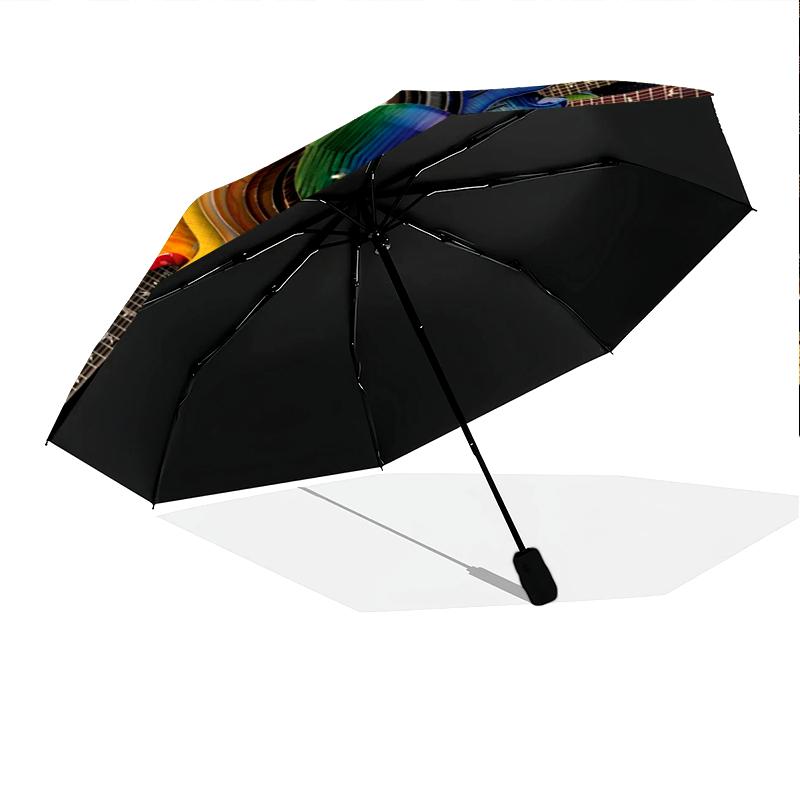 1PC electric guitar Umbrella Portable Folding Umbrella Iron Frame Hole Bone Structure Outdoor Home Umbrella A14