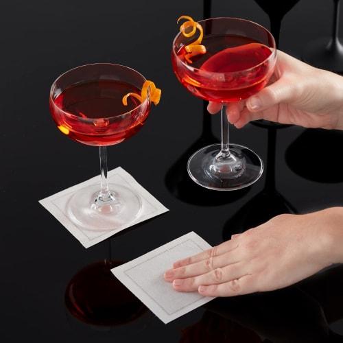 MYdrap Cocktail Napkins, 100% Cotton, 4.3 X 4.3 Inch, 50 Per Roll, Cocktail Napkin/Coaster SA11/101-2