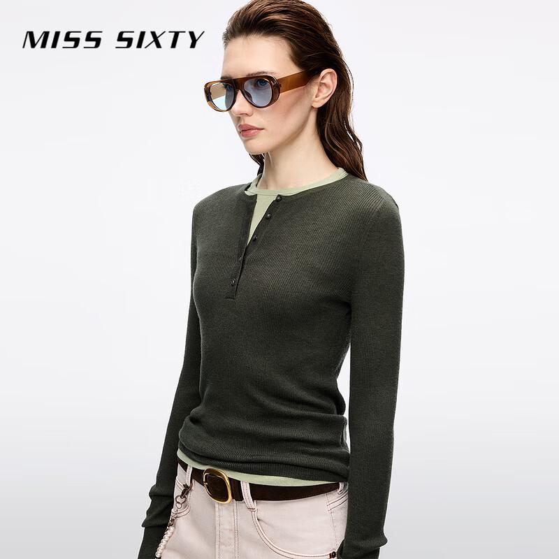MISS SIXTY 2025 Autumn Wool Silk Blend Knit Top & Vest Set