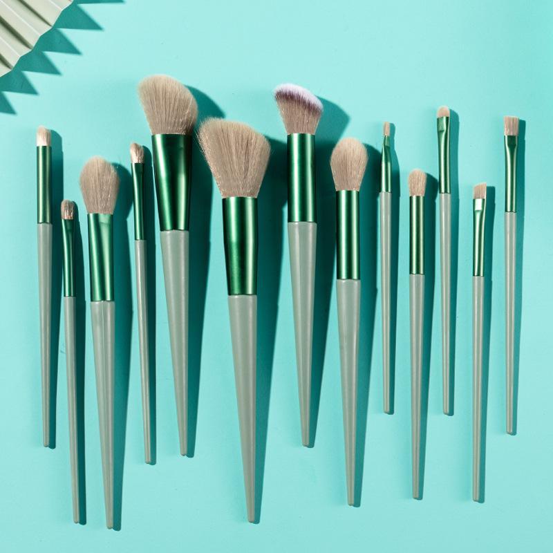 13Pcs Makeup Brush Set Full Function Cosmetic Brushes With Portable Storage Bag For Travel Daily Beauty Makeup