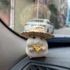 Hamster Car Decor Accessory Easy To Install Dashboard Ornament Fun Hamster Eating Seeds Vehicle Figurine for Interior