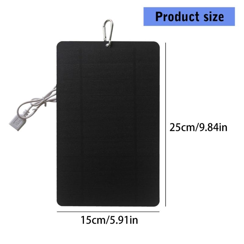 7W Solar Panel 5V Solar Cell Controller Solar Plate Adapter For Phone Car Home Camping Outdoor Battery Use
