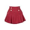 J Jane Double Button Striped Culottes (Wine)
