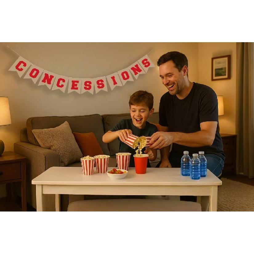 Baseball Sports Theme Concession Sign Garland Decor - Stand Supplies for Banner Decorations