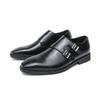 Fashion Mens Buckle Loafers Business Leather Casual Shoes High Quality Slip On Driving Shoes Dress Pointed Shoes Moccasins Plus Size 46