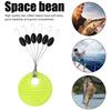 60/120PCS 10/20 Group Set Rubber Silicon Space Bean Sea Carp Fly Fishing Black Rubber Oval Stopper Fishing Float Fishing Bobber
