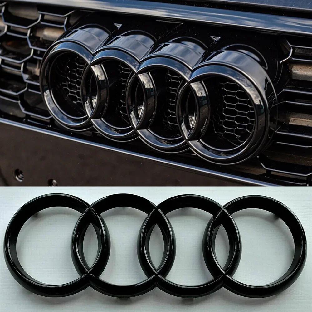 1 pezzo Per Audi A3 A4 A5 A6 A7 A1 Q2 Q3 Q5 Q7 Cromato Nero Emblema Cofano Anteriore Auto Distintivo Cofano Adesivo Emblema Portellone Posteriore