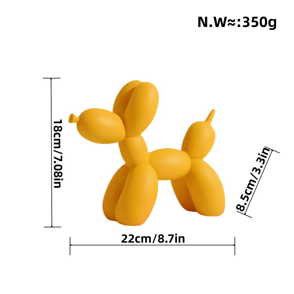 Lovely Color Resin Balloon Dog Resin Decoration Table Nordic Style CHILDREN'S Room Study Cartoon Resin Crafts Decoration