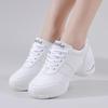 Aerobics Shoes White Fitness Shoes Sports Cheerleading Shoes Female Training Competition Performance Shoes Soft Bottom Children