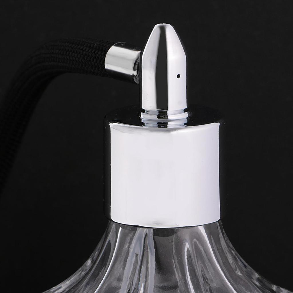 Vintage křišťálově čiré sklo Prázdná lahvička s vůní s dlouhým rozprašovačem Vonná pumpička Doplňitelná součást make-up Tool Lady Gift 100 ml