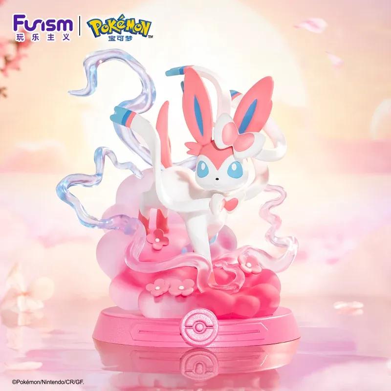 100% Genuine Pokemon Funism Adventure Eevee Family Suit Blind Box Jolteon Sylveon Action Figure Collection Model Kids Toy Gift