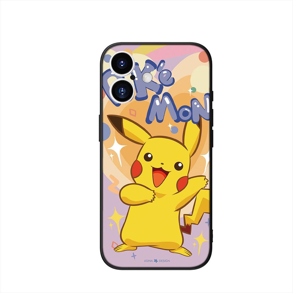 Cute P-Pokemons Bulbasaur P-Pikachus Phone Cover Case for Apple iPhone 16 15 14 Plus 13 12 Mini 17 Pro Max + 16E Air 16+ ProMax