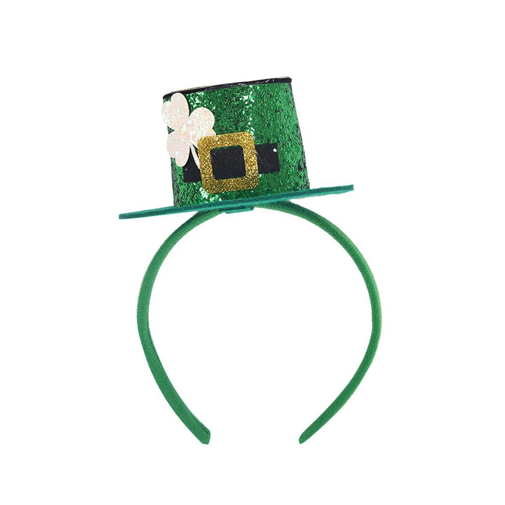 StPatricks Day HairHoop for Irish National Day Celebration Glittering Powder Headband for Theme Party Festival Gathering