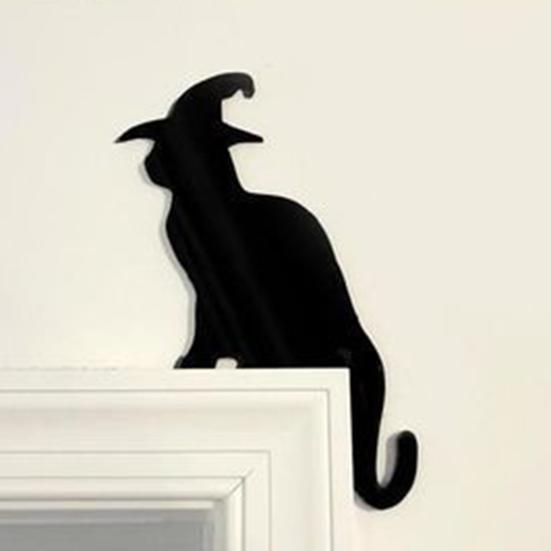 Türrahmen-Dekoration, Halloween, exquisite Katzenform, Acryl-Türrahmen-Ornament für Zuhause, Festival, Dekoration