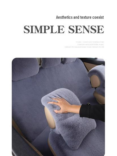 Universal Plush Car Seat Cushion: Thick, Warm Winter Rabbit Fur Cover