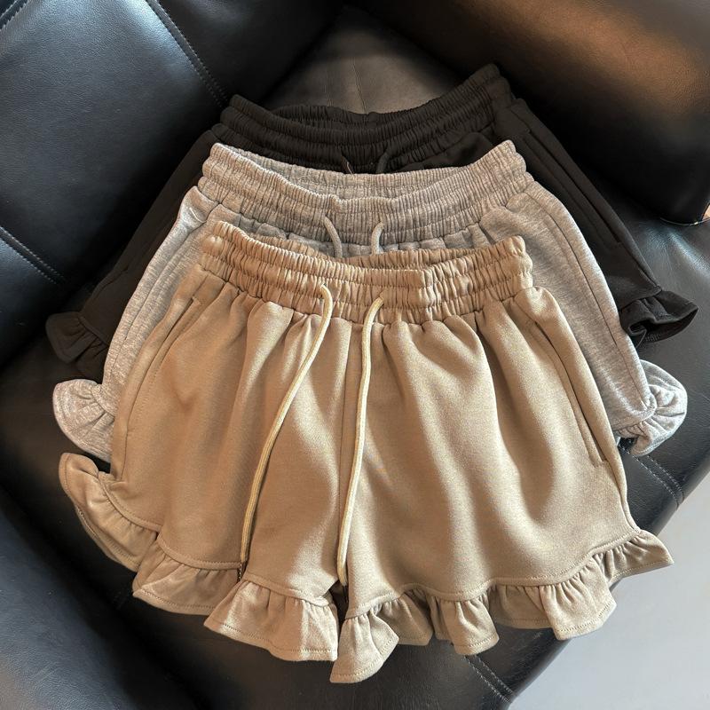 Women Summer High Waist Wide Leg Casual Shorts With Pockets M