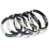 Bracelet Button Cuff Bracelet Stainless Steel Rubber Wristband Men's Women's New