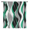 Solid Abstract Line Gradient Emerald Green Sheer Curtains for Living Room Decor Window Curtains Kitchen Tulle Voile Curtains