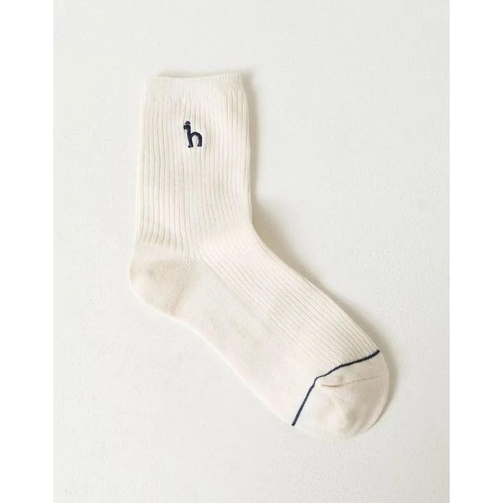 [26SS] Logo Embroidered Cotton Blend Mid-Length Socks 3-Piece Set HISS6E901IV