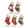 3D Design Red-Green Xmas Stocking 18In Hanging Xmas Stocking Xmas Gifts Candy Bag for Family Holiday Christmas Party Decoration