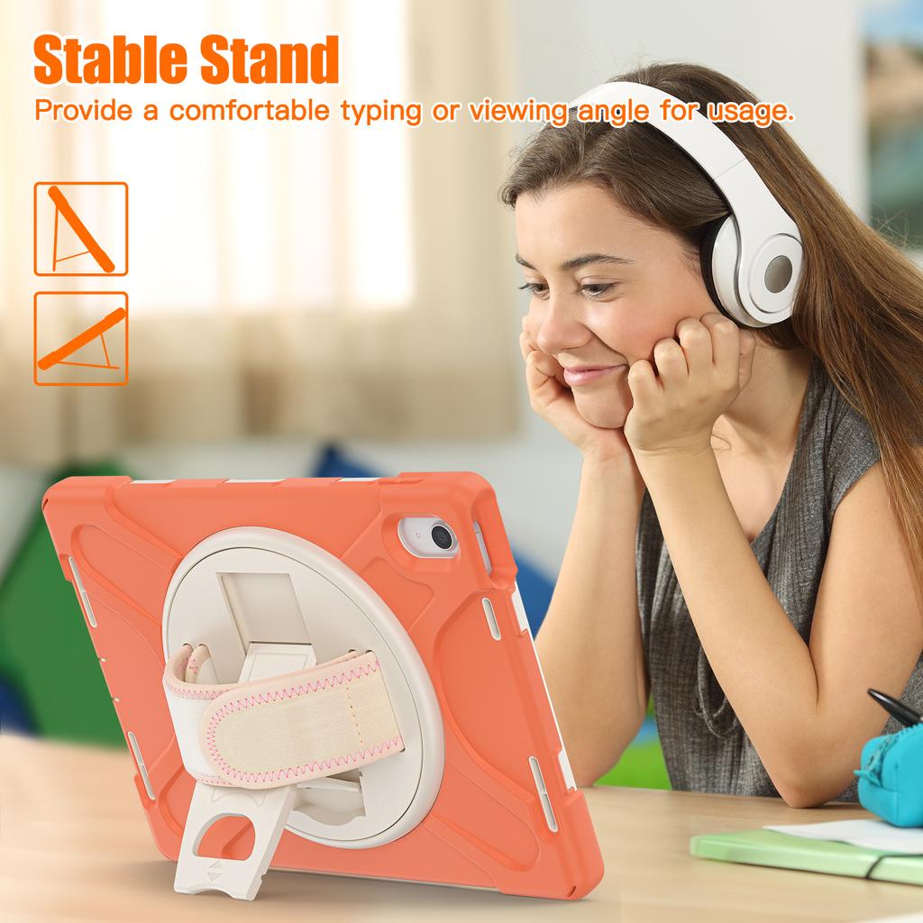 360 Rotating Stand Case Universal for IPad 2025 A16 11th 10.9 2022 10th Gen. A3354 A3355 A3356 A2757 A2777 A2696 Hybrid Cover