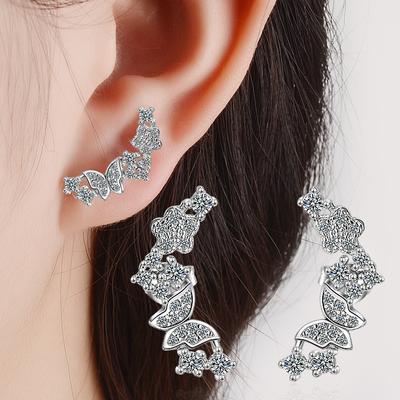 Bow Temperament Personality Sweet Earrings Earrings Women Fashion Party Jewelry Sparkling Accessories Daily Wear Gift for Girlfriends